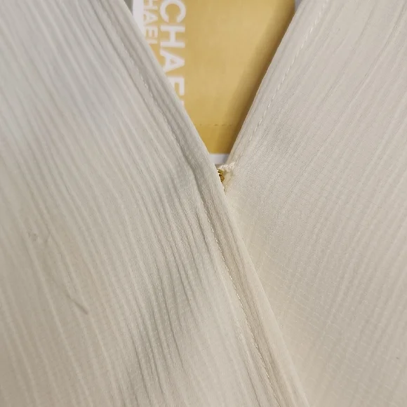 Michael Kors Cream Blouse with Peplum Hem - Picture 5 of 16